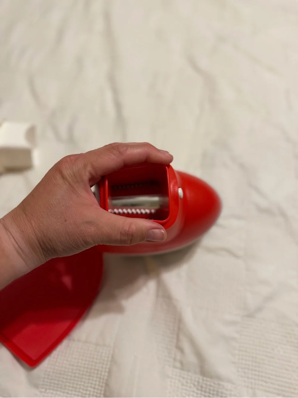 Tupperware Red and White Mini Cheese Mill